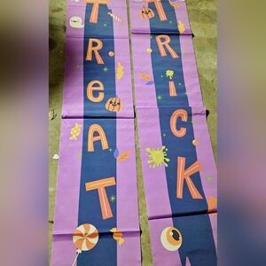 Purple and Orange Trick or Treat Banners